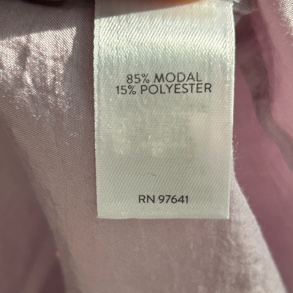 J Jill shirt women’s lavender modal long sleeve blouse roll sleeve button size S - Picture 7 of 7